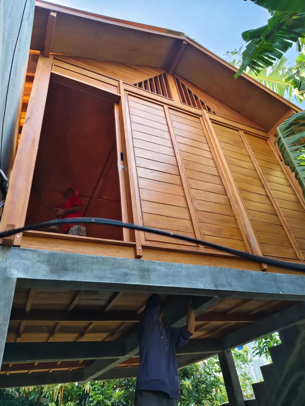 Rumah Panggung Kayu Jati Atap Modern Rumah Kayu Jati Bongkar Pasang Villa Kayu Jepara