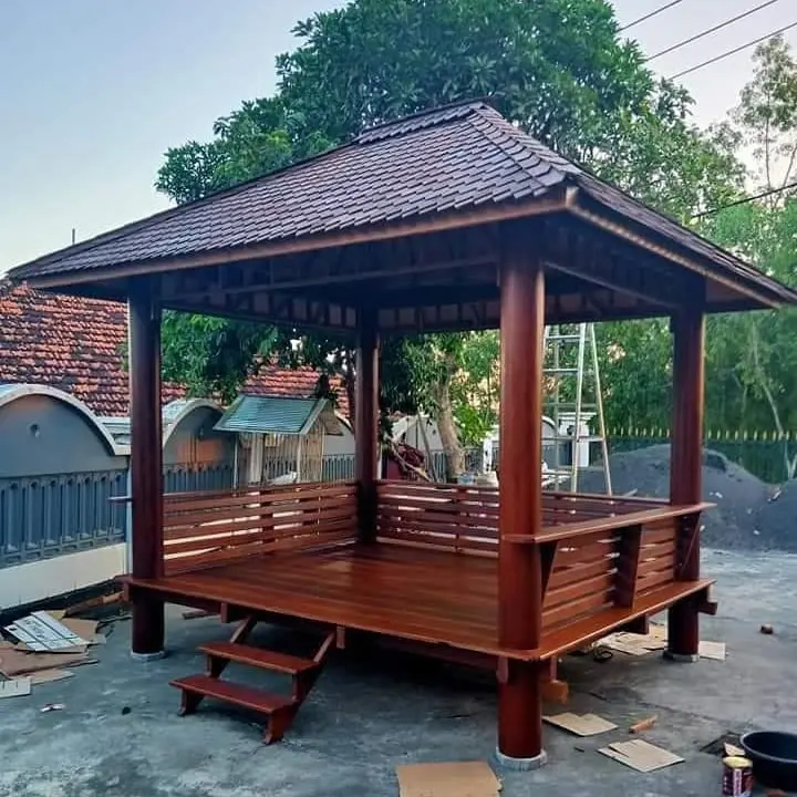 Gazebo Minimalis Batang Kelapa