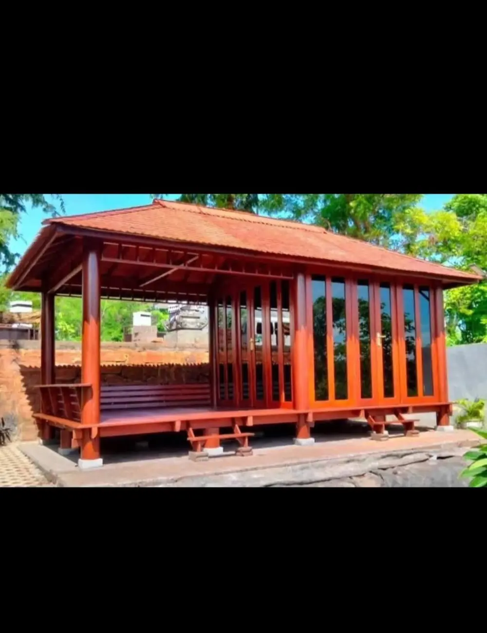 Gazebo Taman Minimalis Kayu Jati – Gazebo Outdoor Rumah & Villa