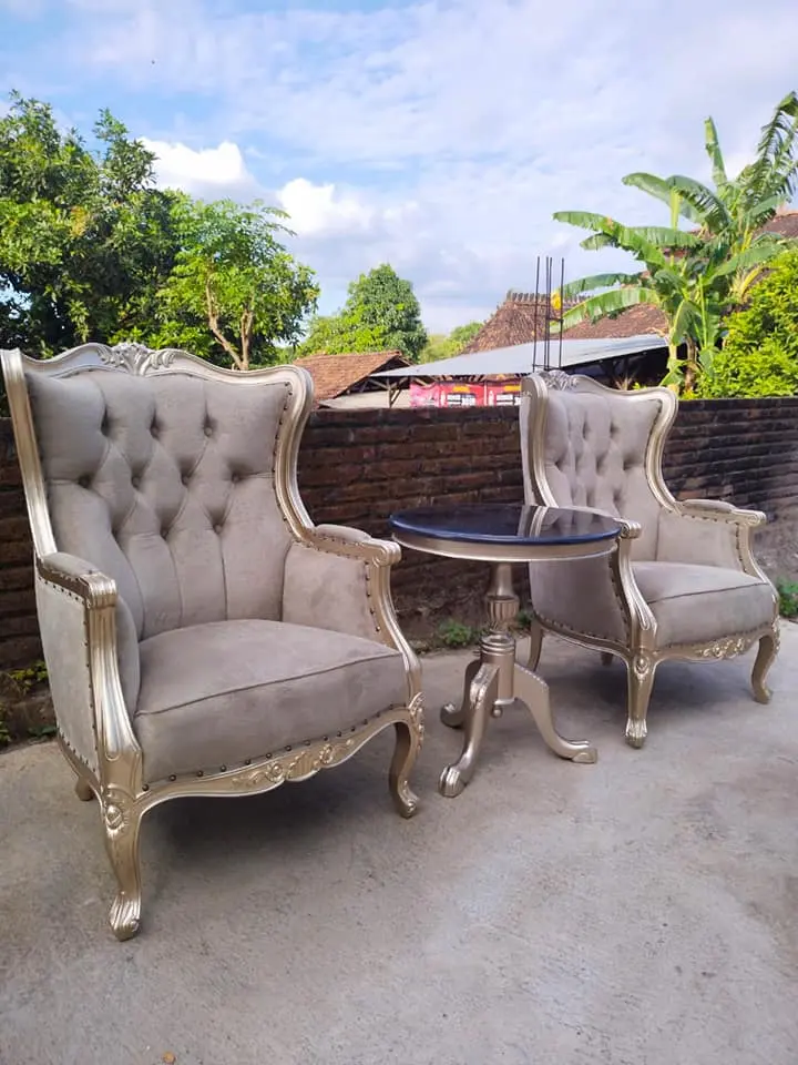 Kursi Teras 2 Kursi 1 Meja, Kursi Taman Estetik