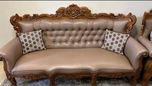 Sofa Tamu Klasik Mewah Ukiran Jepara Kayu Jati – Set Sofa Ruang Tamu Royal Luxury Full Ukir