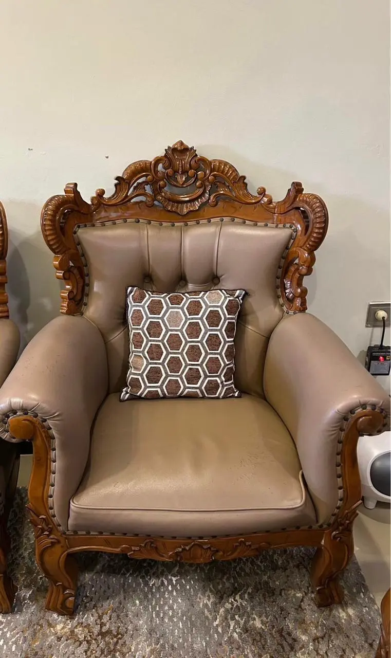 Sofa Tamu Klasik Mewah Ukiran Jepara Kayu Jati – Set Sofa Ruang Tamu Royal Luxury Full Ukir