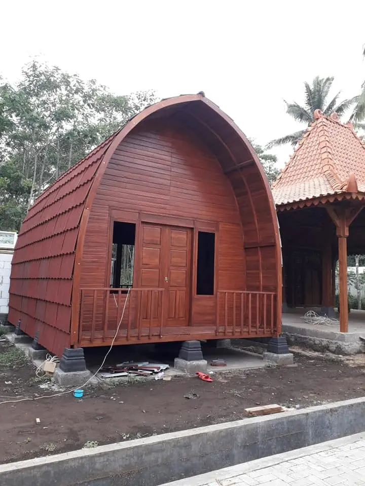 Rumah Bungalow Kayu Jati 4x6 – Hunian Estetik, Kuat & Siap Pakai