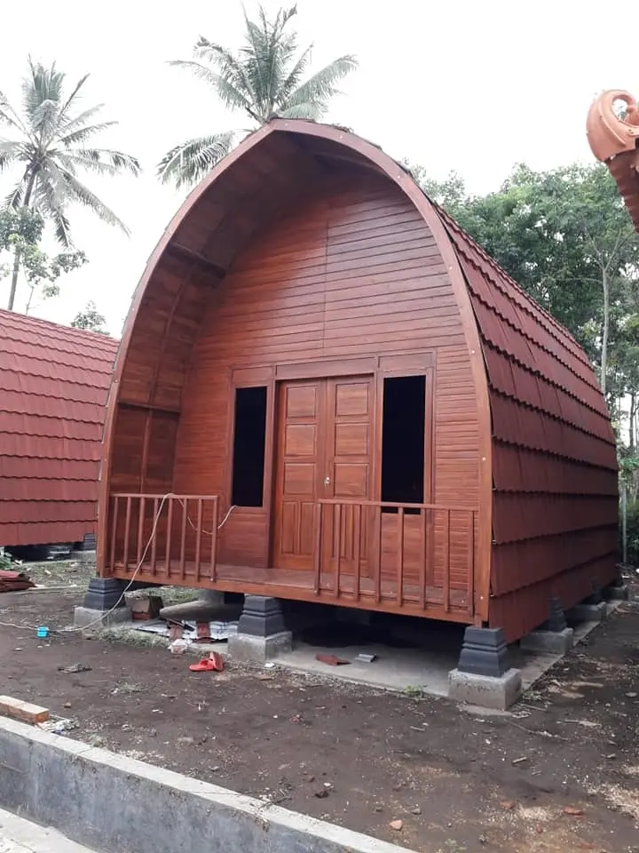 Rumah Bungalow Kayu Jati 4x6 – Hunian Estetik, Kuat & Siap Pakai