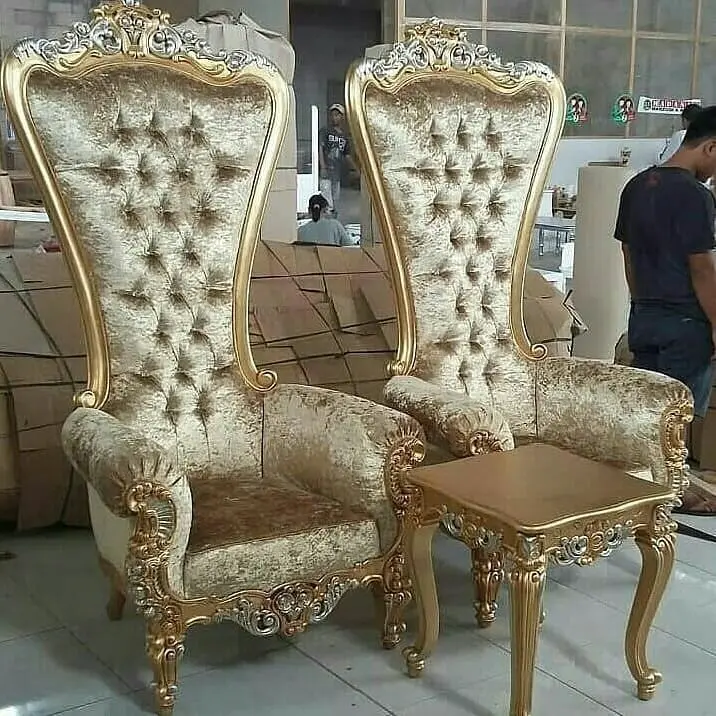 Kursi Teras Syahrini Kayu Mahogany Premium – Mewah, Elegan & Berkelas Sultan