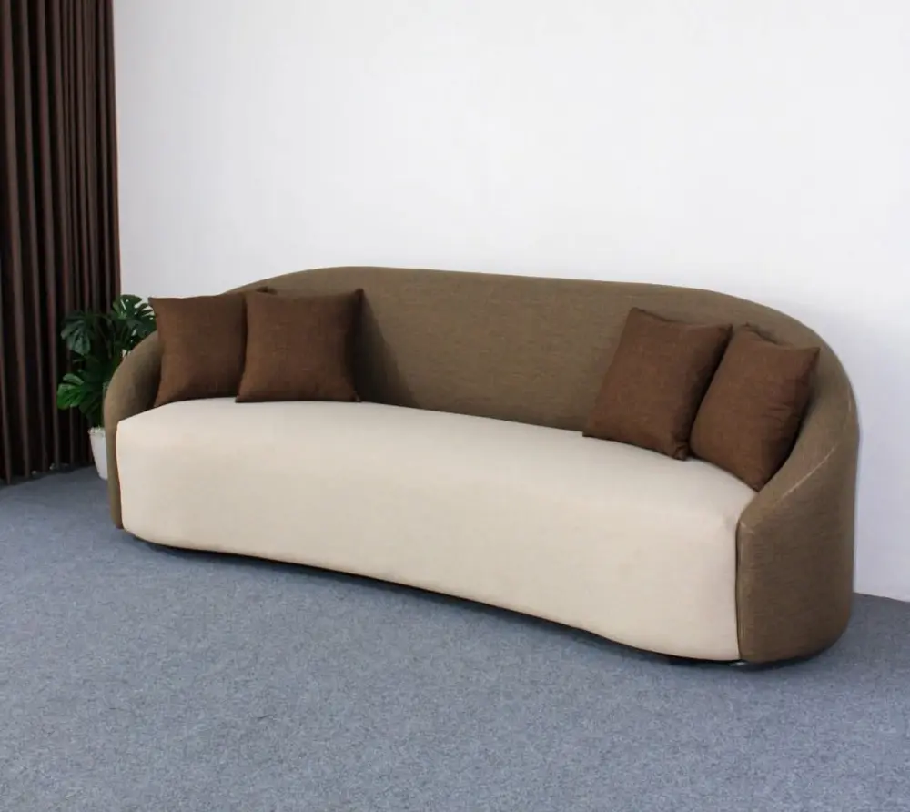 Sofa Minimalis Modern Lengkung 3 Dudukan – Elegan & Premium