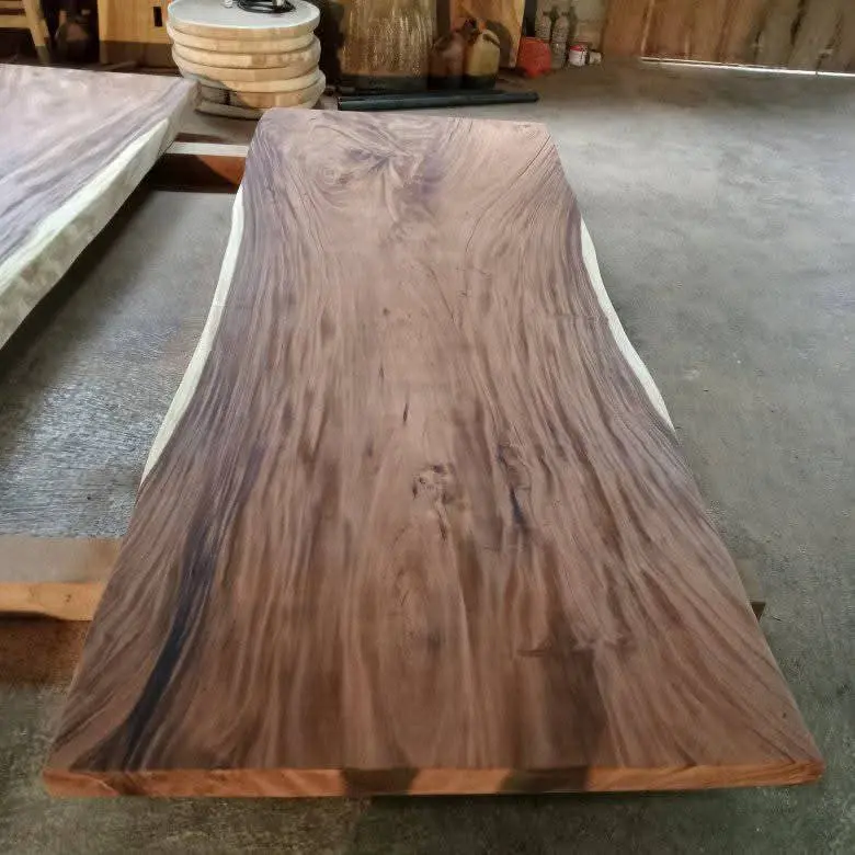 Top Meja Trembesi Utuh (Solid Wood Slab) 300 cm x 300 cm