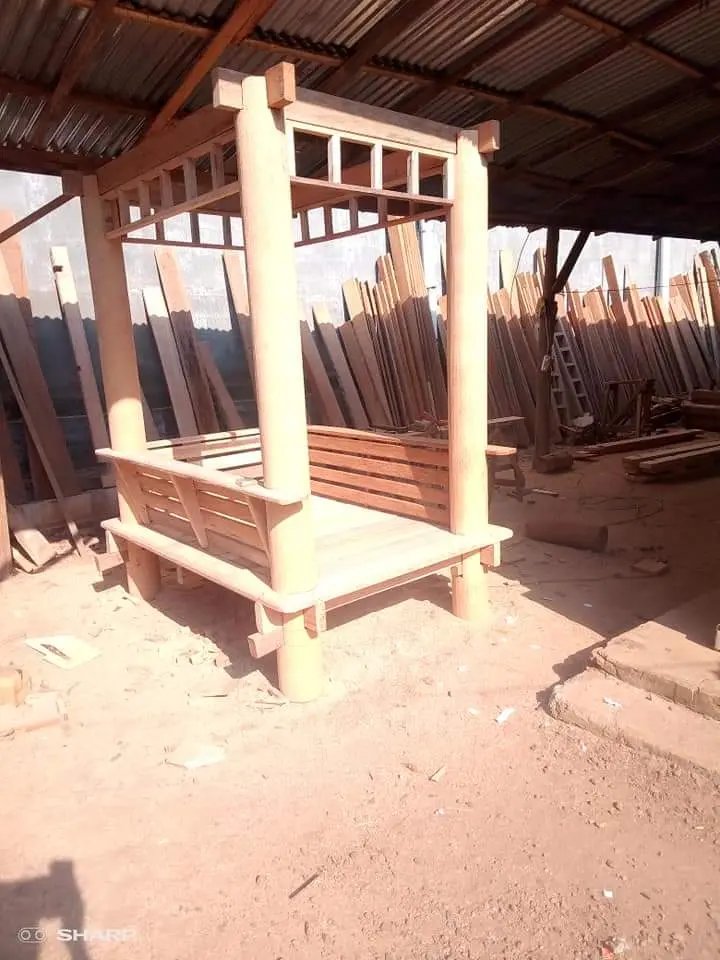 Deskripsi Produk Gazebo Pergola Kayu Kelapa Ukuran 200 x 200 cm