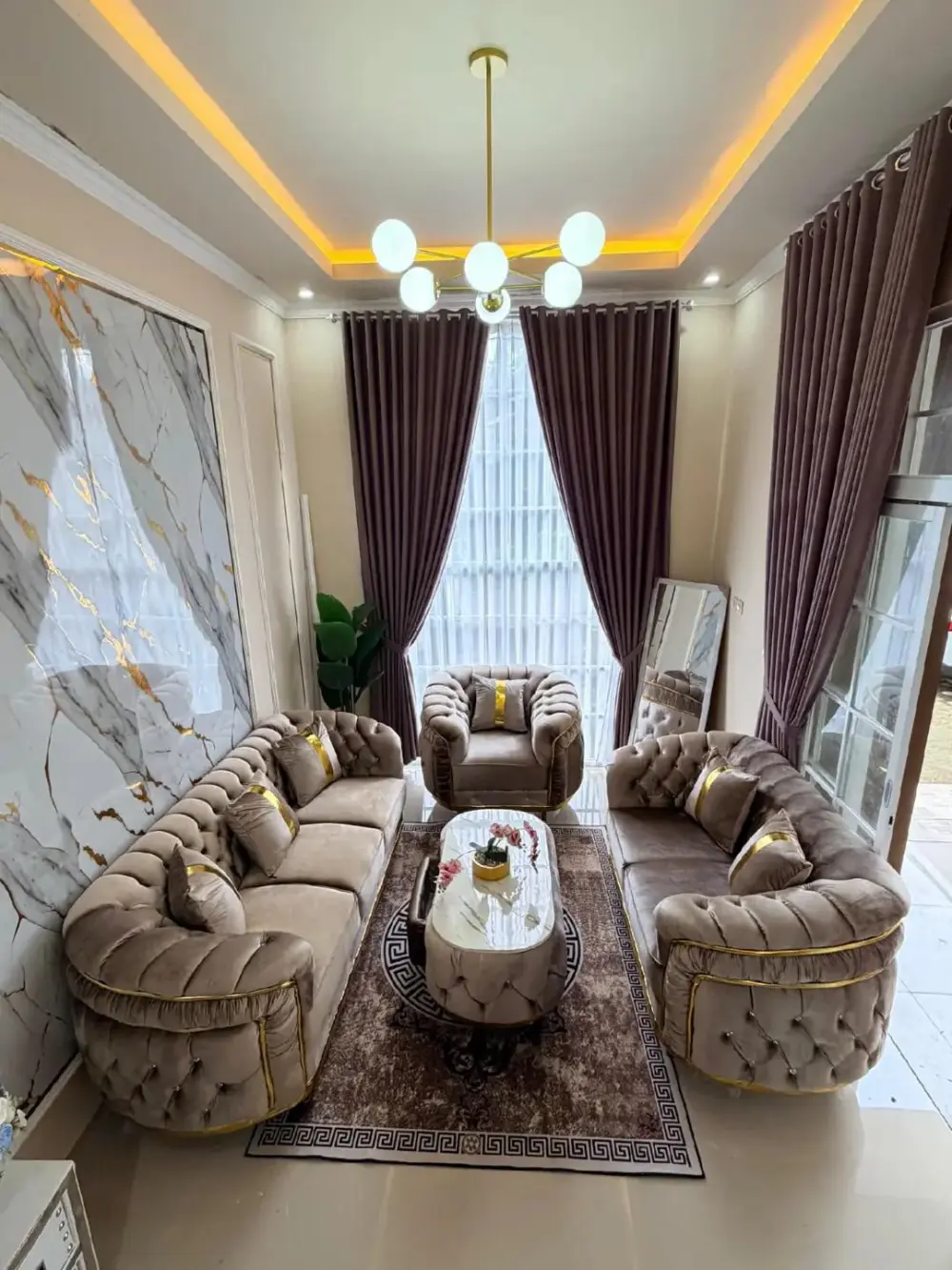 Sofa Minimalis Modern, Sofa Kain Premium, Furniture Jepara Asli, Kursi Tamu Mewah Jati