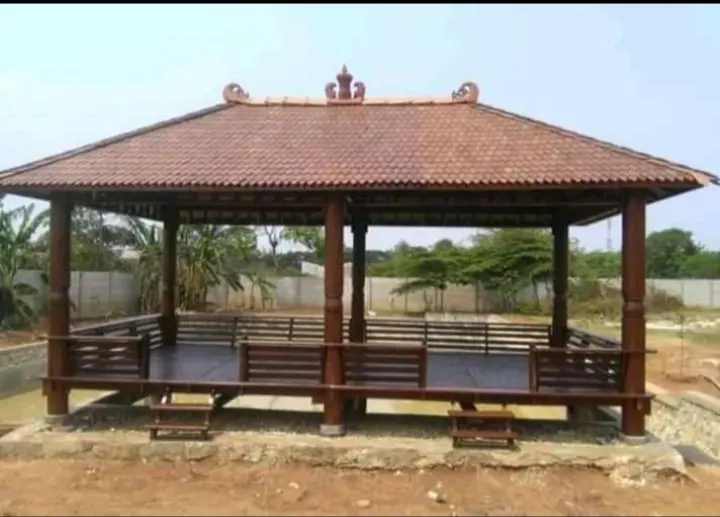 GAZEBO KELAPA MINIMALIS 2,5 x 6 METER – NATURAL & KOKOH/ GAGAH