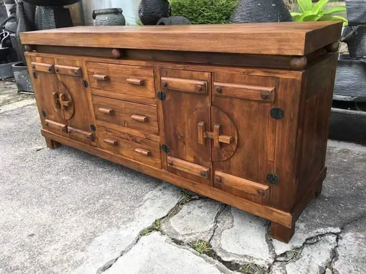 Bufet Koboi Minimalis Kayu Jati