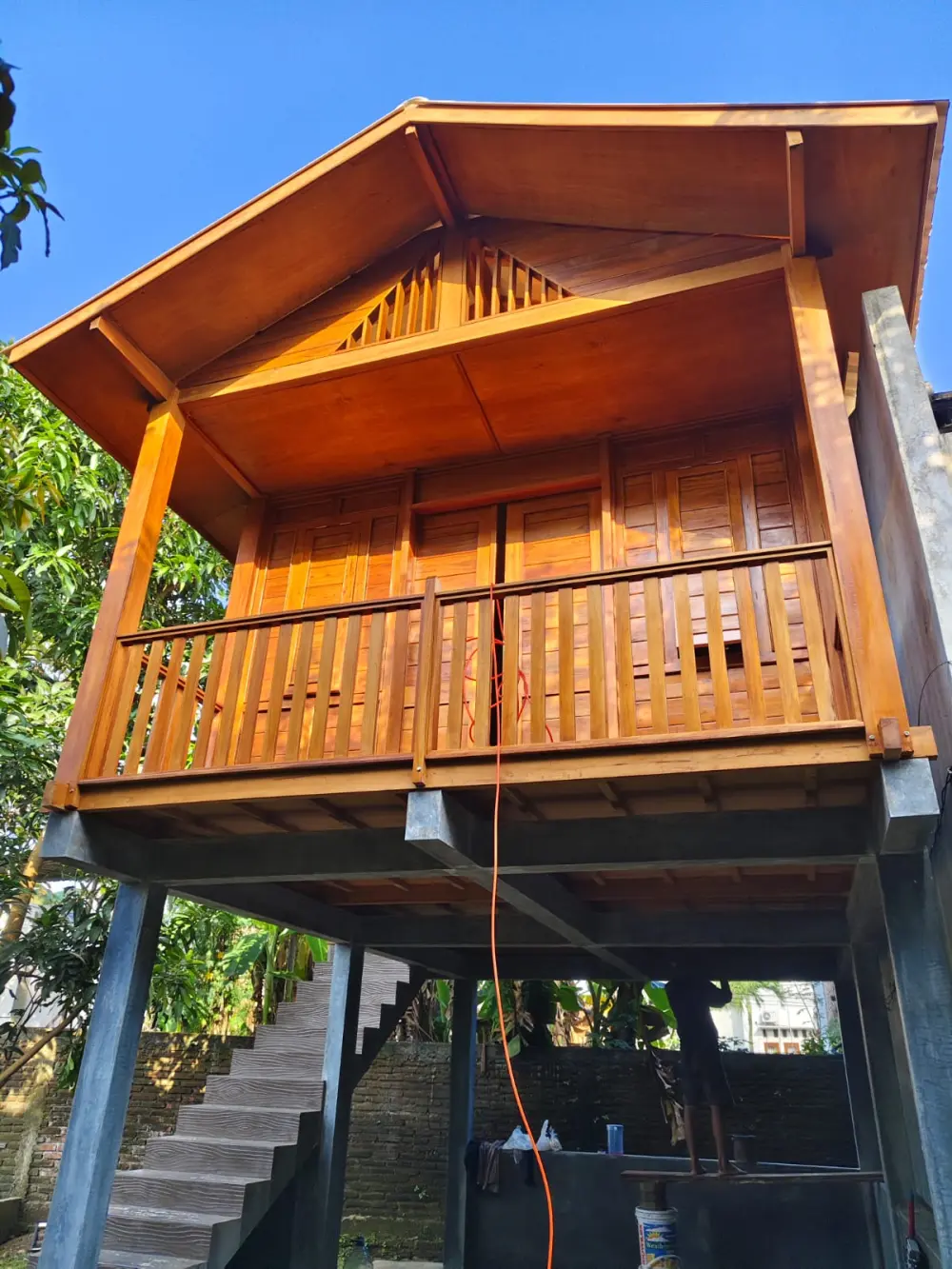 Rumah Panggung Kayu Jati Atap Modern Rumah Kayu Jati Bongkar Pasang Villa Kayu Jepara