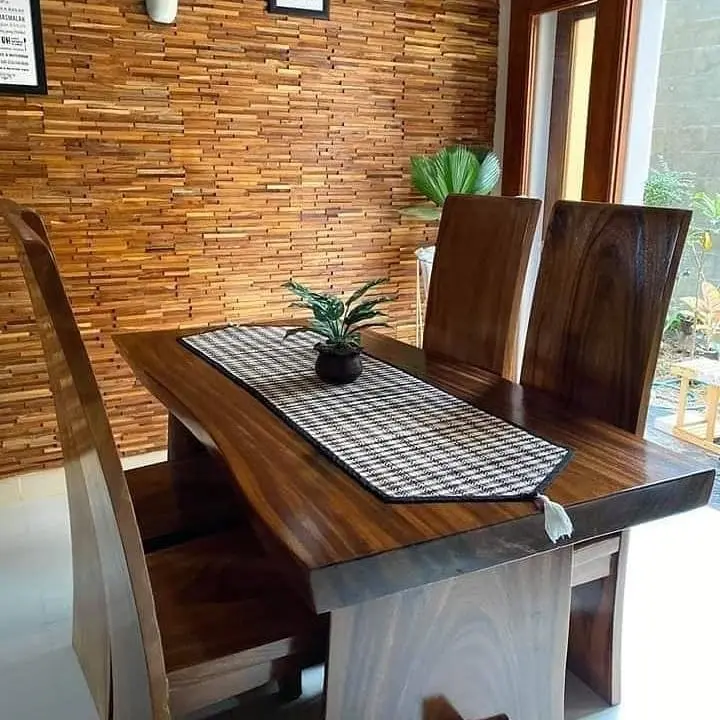Meja Makan Kayu Solid Minimalis