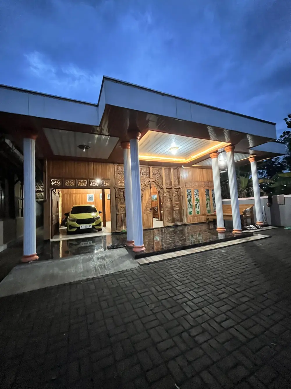 Pintu Sketsel Gebyok Jati Ukiran Jawa