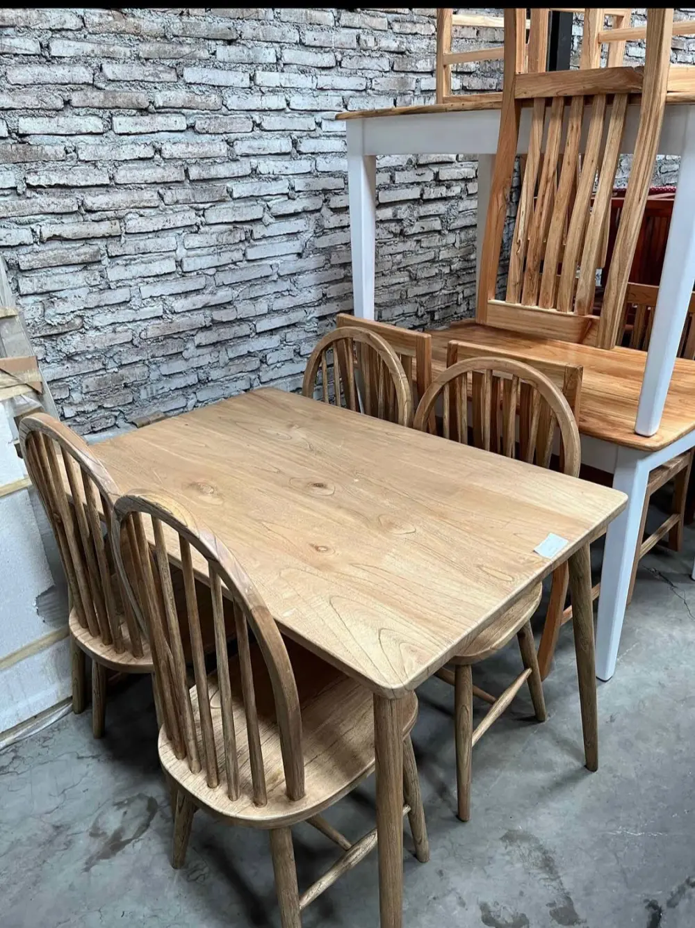 Meja Kursi Makan Minimalis Kayu Natural
