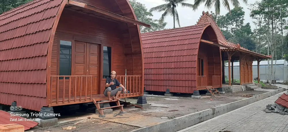 Rumah Bungalow Jati Lengkung Minimalis 4x6 Meter