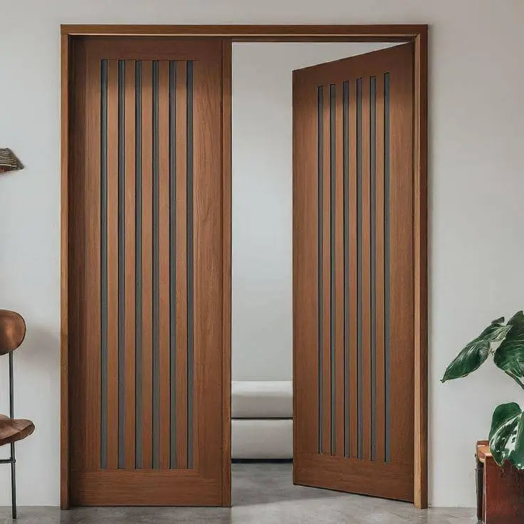 Pintu & Kusen Jati Minimalis: Perpaduan Elegan Ukiran untuk Hunian Anda - Desain Minimalis dan Ukiran Halus pada Pintu dan Kusen Jati